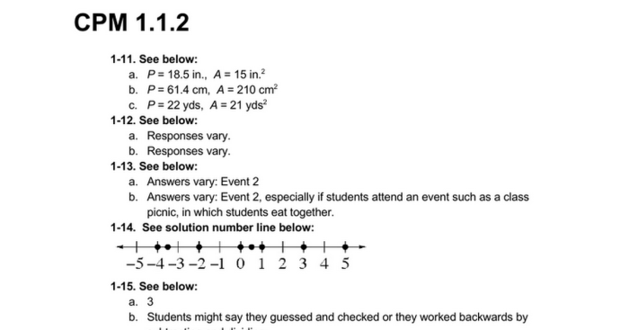 Cpm algebra 2 answer key pdf