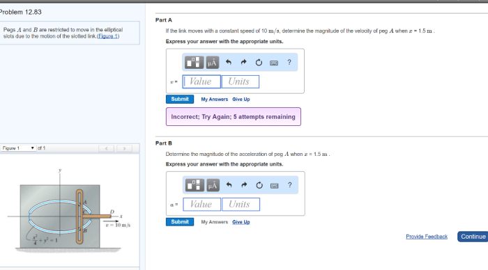 Pegs a and b are restricted to move