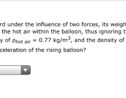 A hot air balloon is accelerating upward