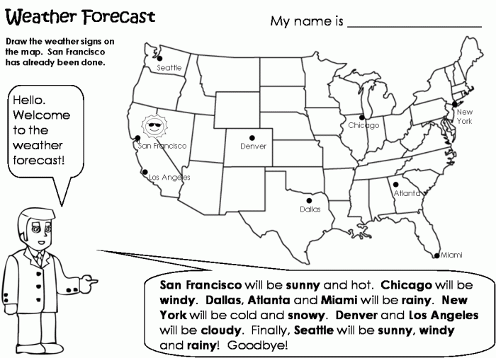 Forecasting weather map worksheet 3 answer key