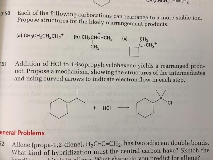 Carbocations likely rearrange least outline